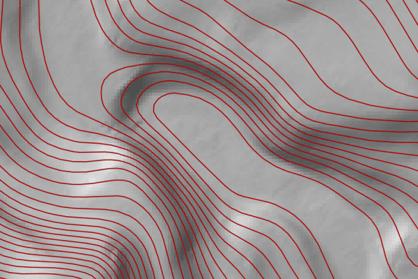 LIDAR 2012 - Courbes de niveau (0.5m, 1m, 5m, 10m)