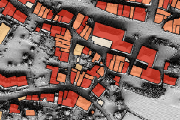 Lidar Pully 2012 - Pente moyenne des toitures