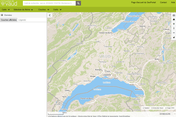 Guichet cartographique professionnel du canton de Vaud