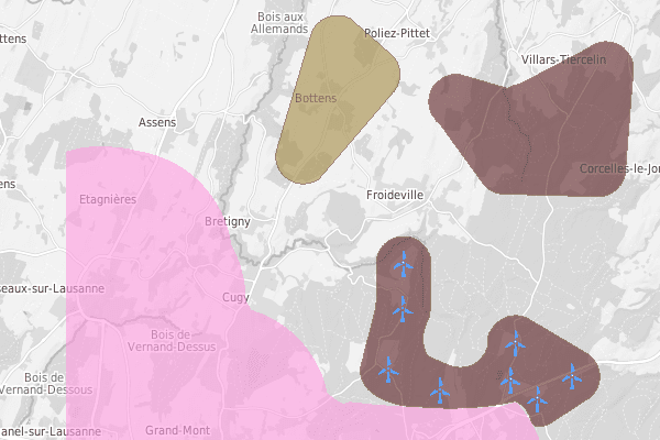 Cadastre des sites adaptés à l'énergie éolienne