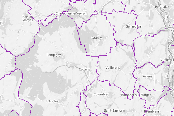 Limites administratives du canton de Vaud