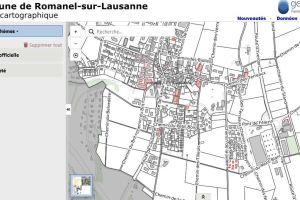 Guichet cartographique de la commune de Romanel-sur-Lausanne