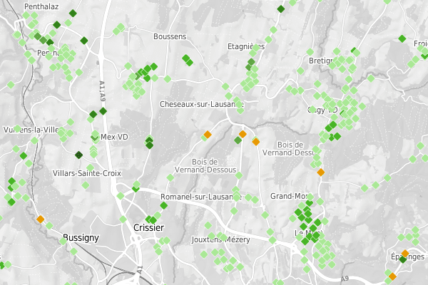 Comptages de la circulation routière de l'Etat de Vaud