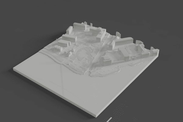 UzuTopo - Maquette blanche (impression 3D)