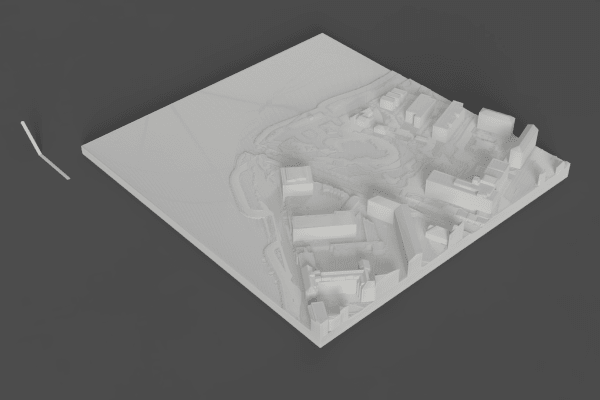 UzuTopo - Maquette blanche (impression 3D)