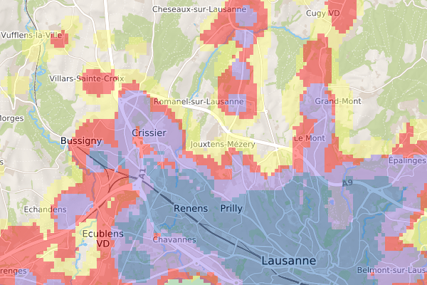 Densité humaine et qualité de desserte des transports publics