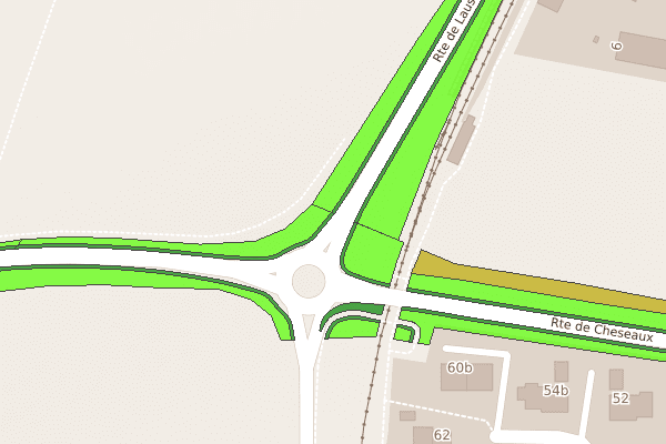 Surfaces vertes des routes cantonales