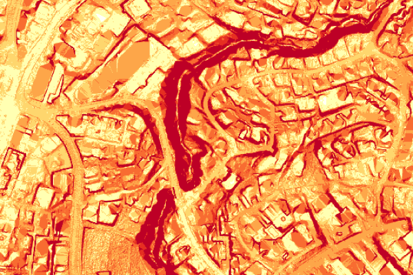 LiDAR 2025 - Pente classifiée du terrain
