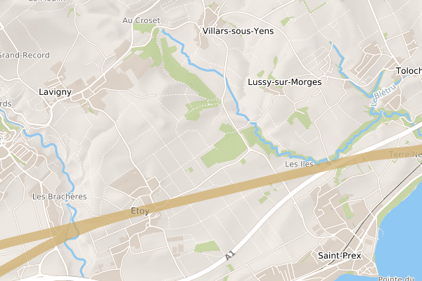 Périmètre projet nouvelle voie Morges-Perroy (tunnel)