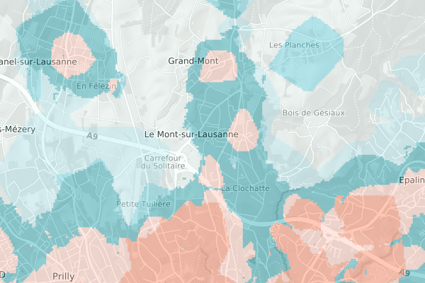 Plans directeurs des cantons - Territoire des courtes distances
