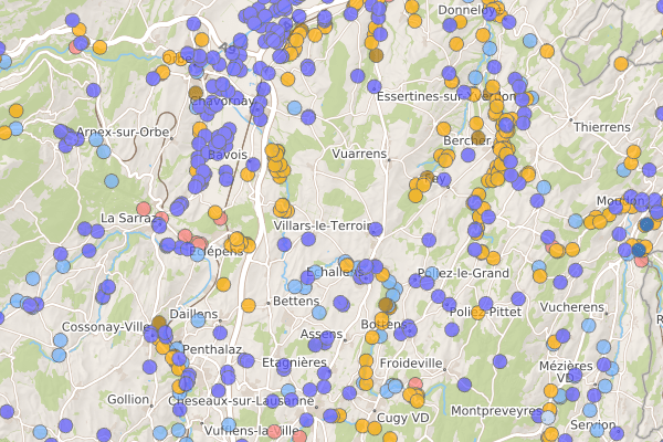 Cadastre des évènements de dangers naturels