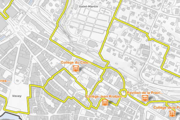 Itinéraires scolaires privilégiés