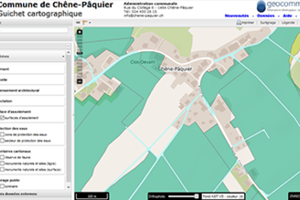 Géoportail communal de Chêne-pâquier