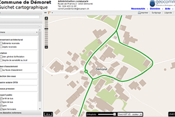 Géoportail communal de Démoret