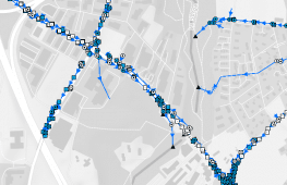 Ligne bleue - Canalisations des routes cantonales