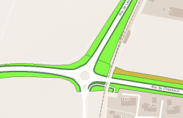 Surfaces vertes des routes cantonales
